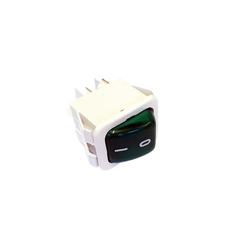 Strömbrytare 2-pol vit/grön